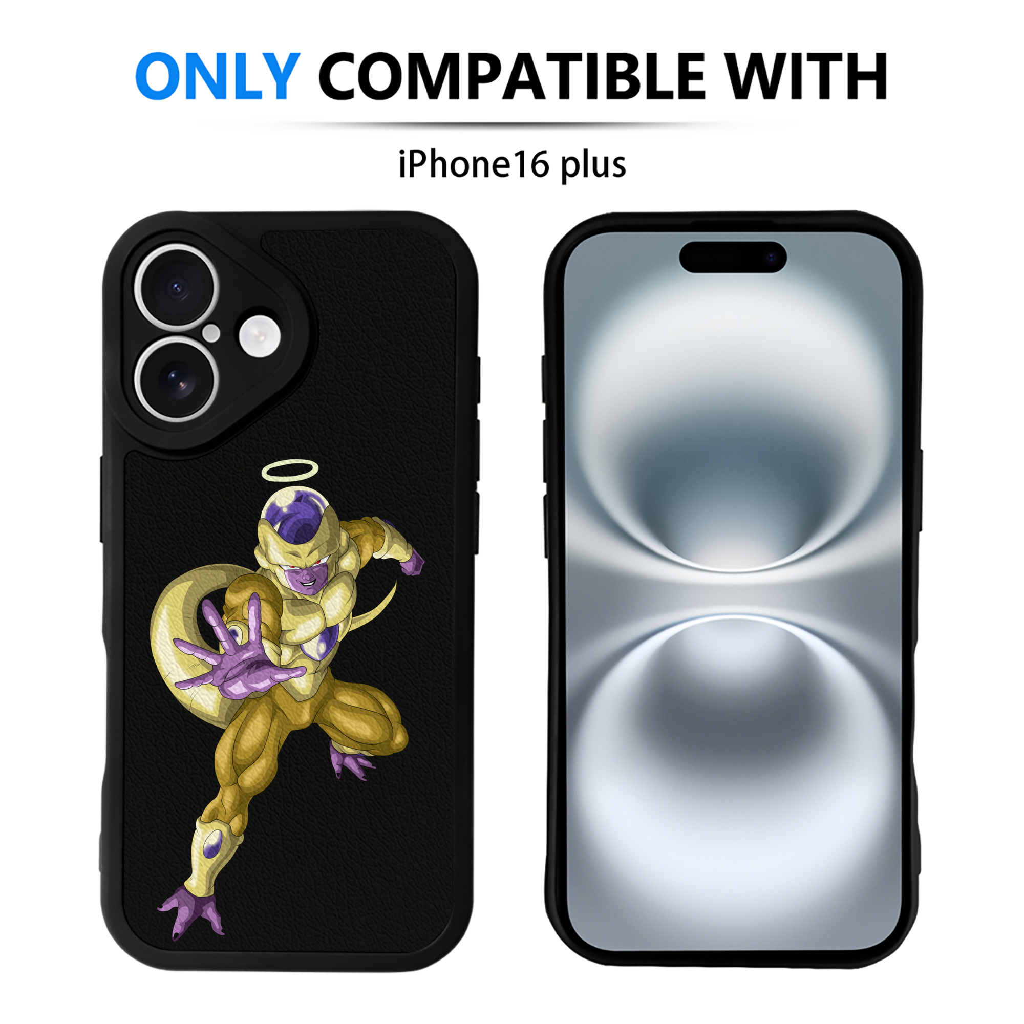 （画像用） ドラゴンボール フリーザ DRAGON BALL Frieza 【iPhone 16シリーズ対応】シリコンスマホケース（レザー調） 材質：シリコン